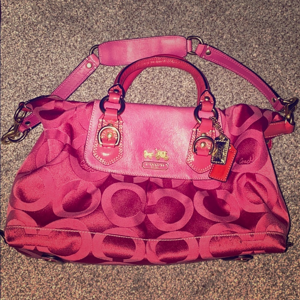 Authentic Coach Monogram Handbag